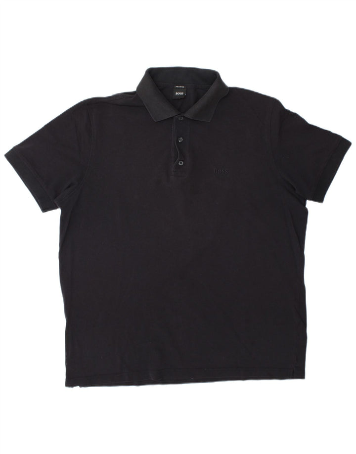 Hugo Boss Herre Polo Shirt XL Sort Bomuld