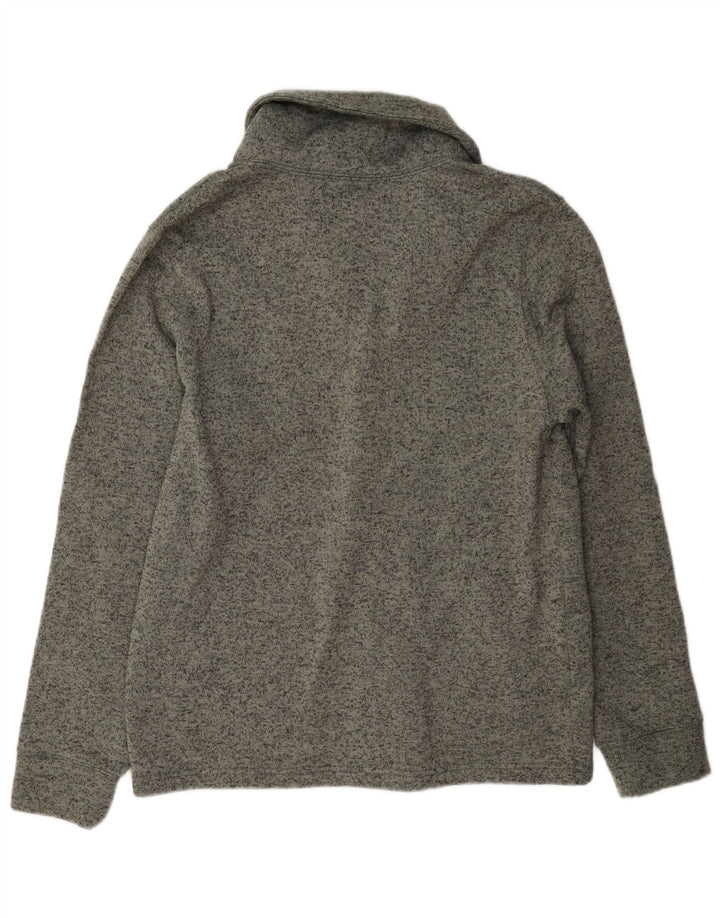Levi's herre cardigan sweater, stor grå flækket polyester