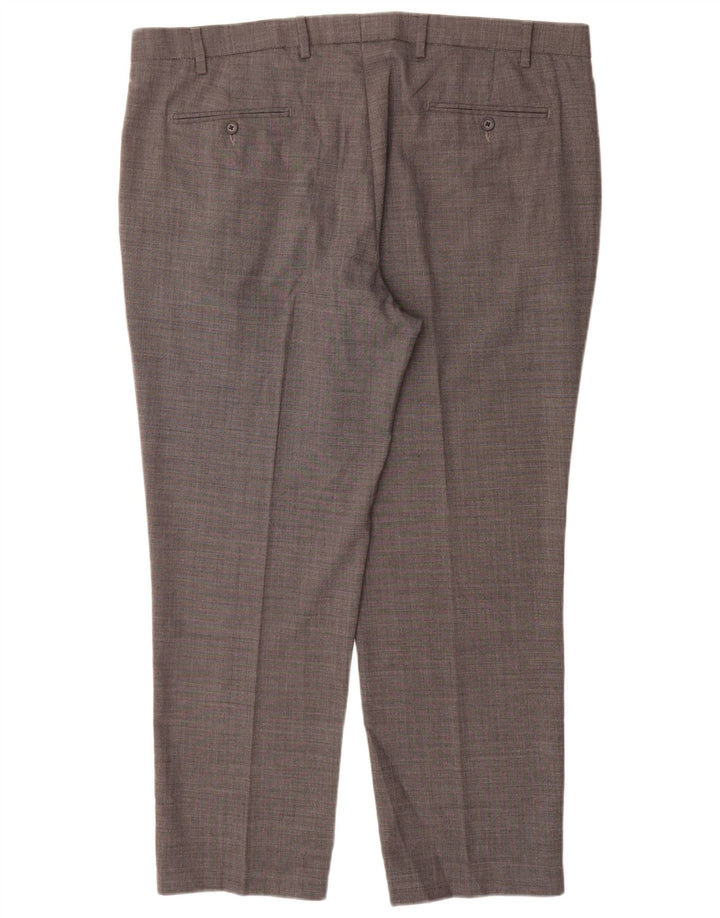 Marks & Spencer Herre Lige Regular Fit Suit Bukser W42 L29 Grå Uld