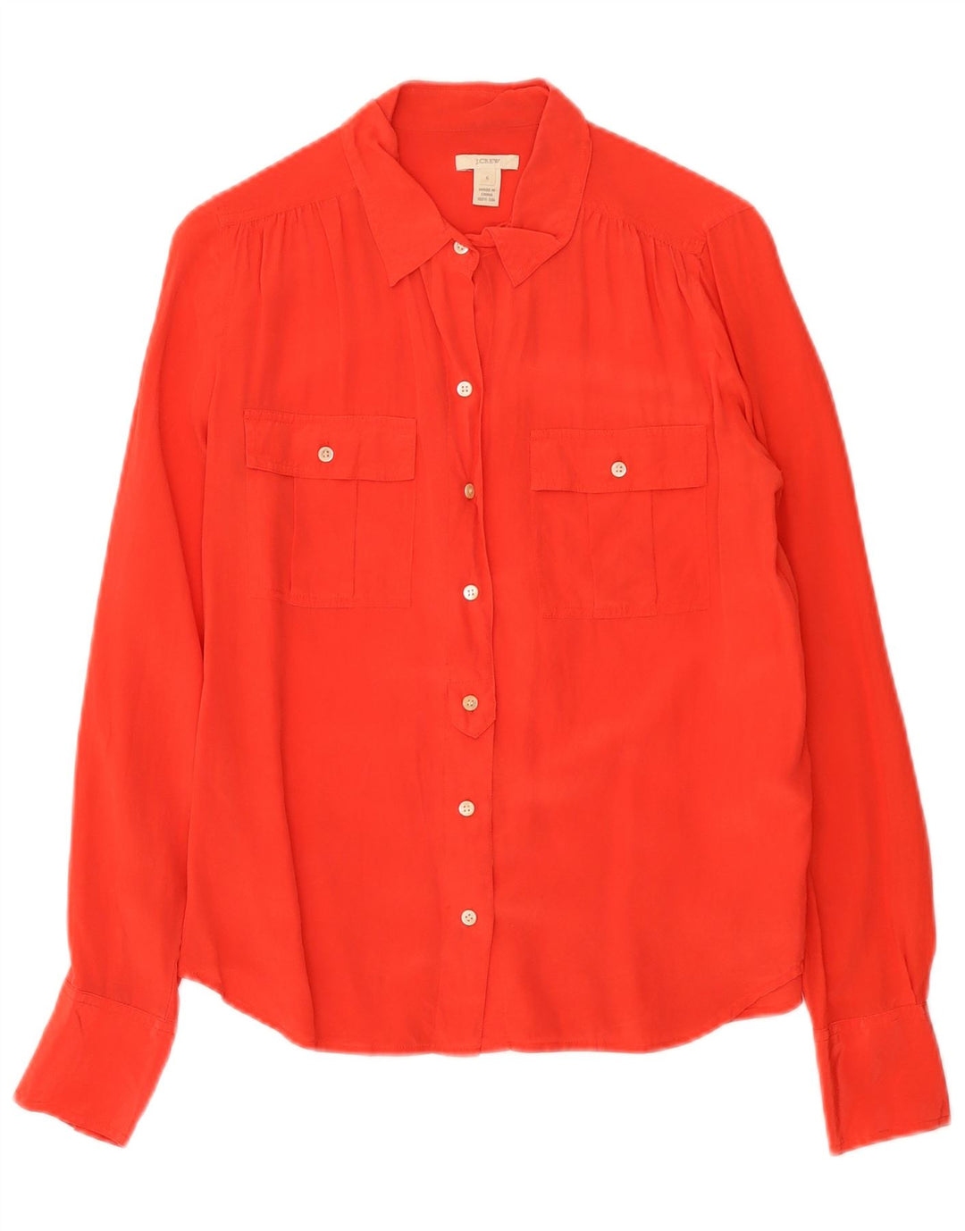 J. Crew Dameskjorte US 6 Medium Rød Silke