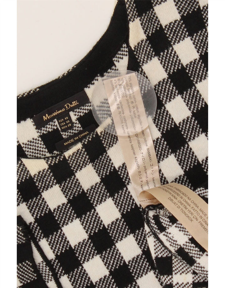 MASSIMO DUTTI Dame Maxikjole UK 4 XS sort ternet bomuld