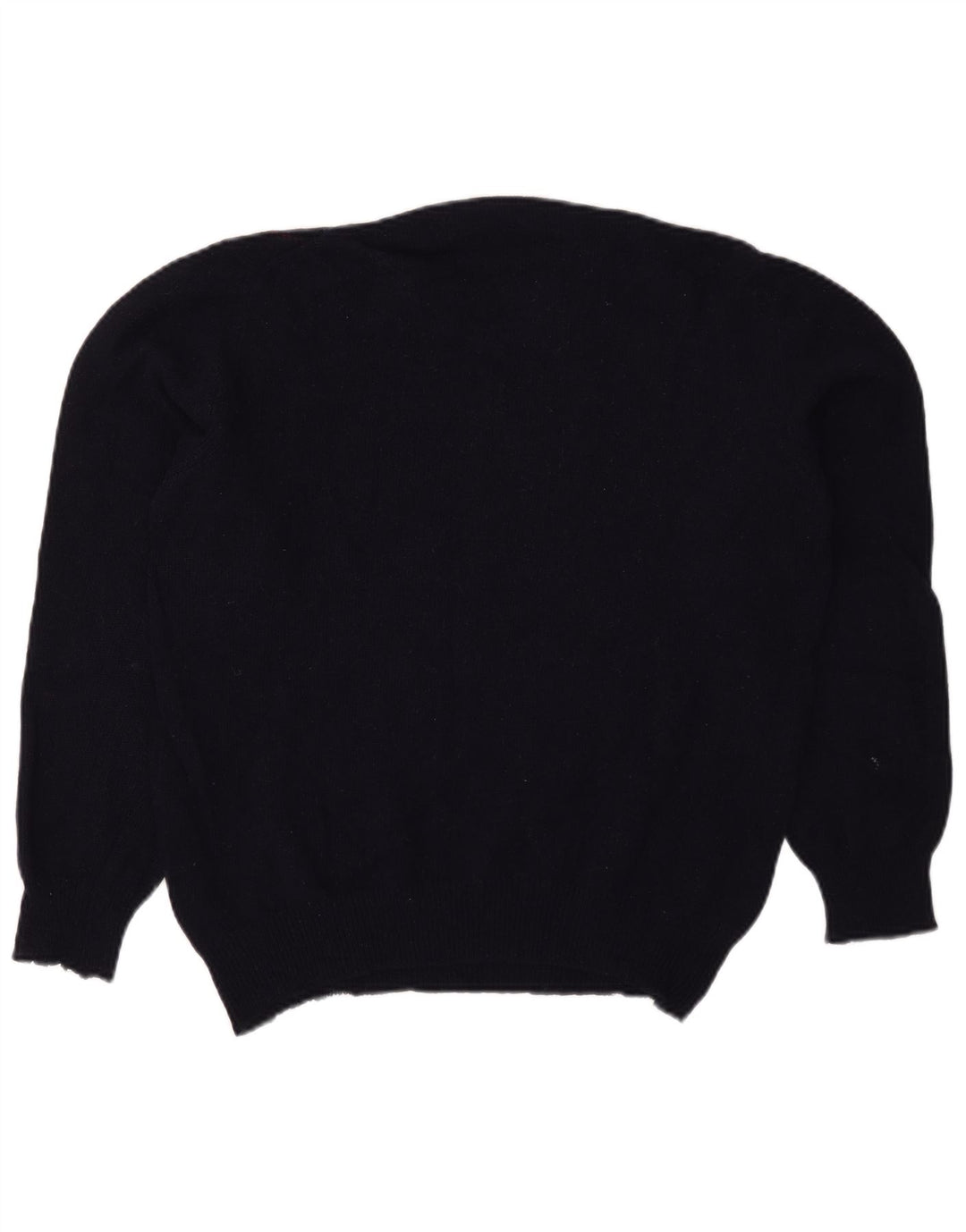 Vintage herre rund hals sweater stor marineblå Argyle/diamant