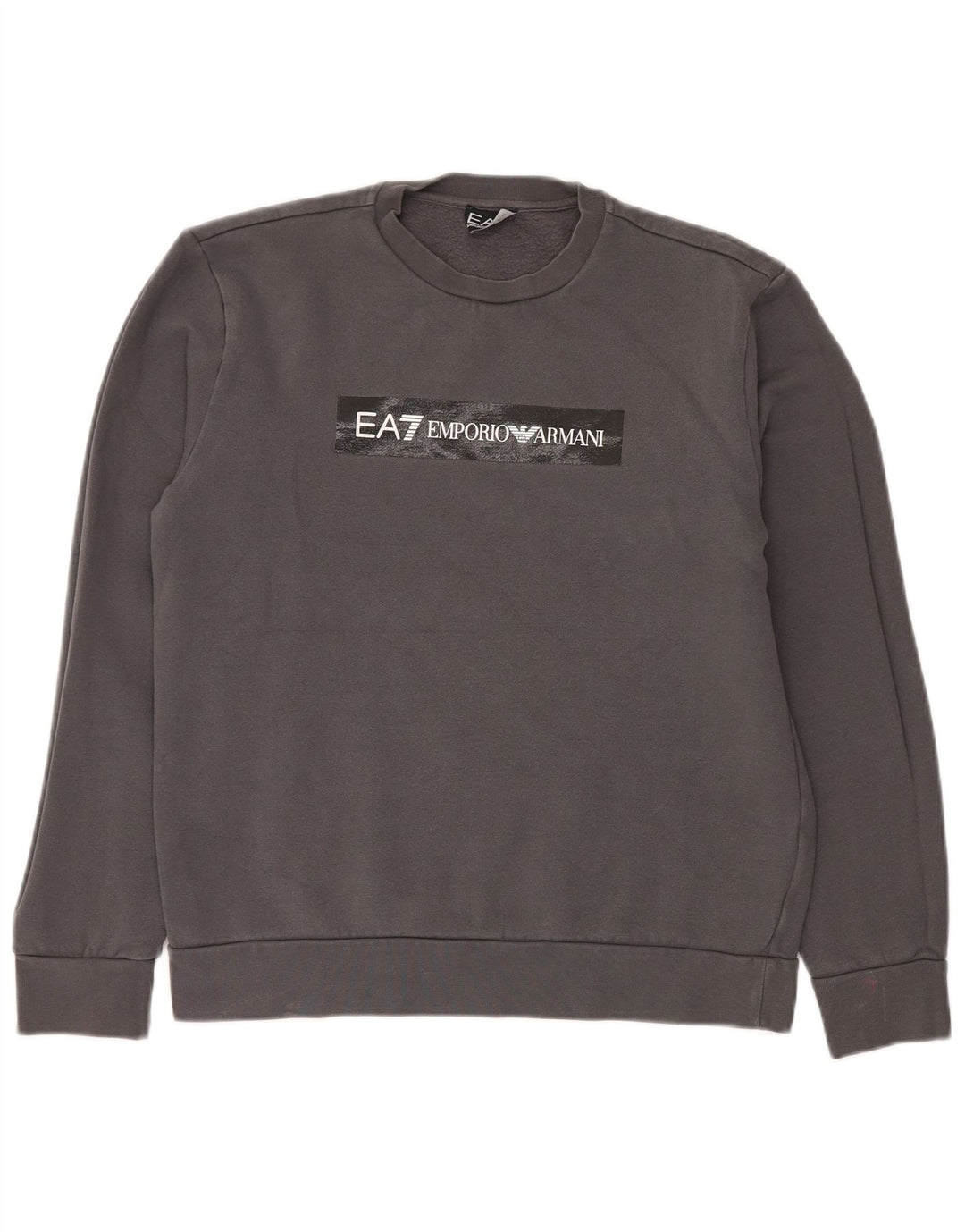 Emporio Armani Herre grafisk sweatshirt Jumper Medium Grå Bomuld