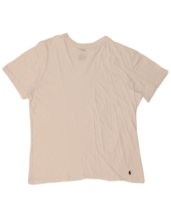 Polo Ralph Lauren Herre T-Shirt Top XL Hvid Bomuld
