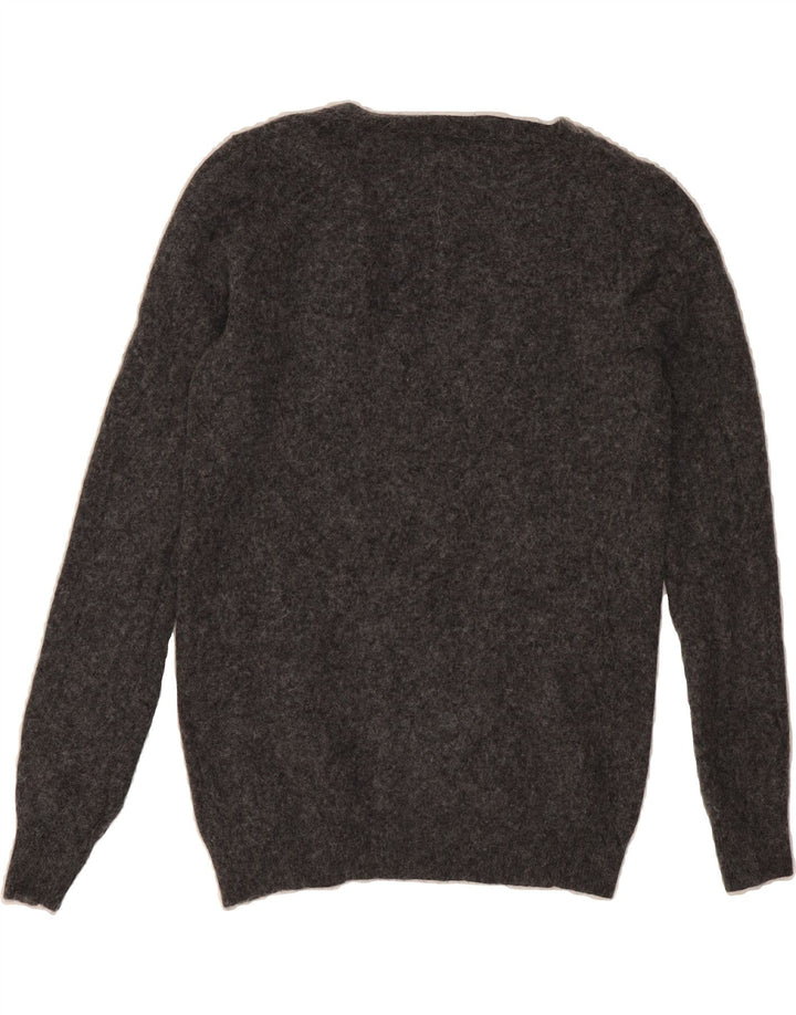 J. CREW Girls V-Neck Jumper Sweater 9-10 Years Small Grey Wool Vintage J. Crew and Second-Hand J. Crew from Messina Hembry 