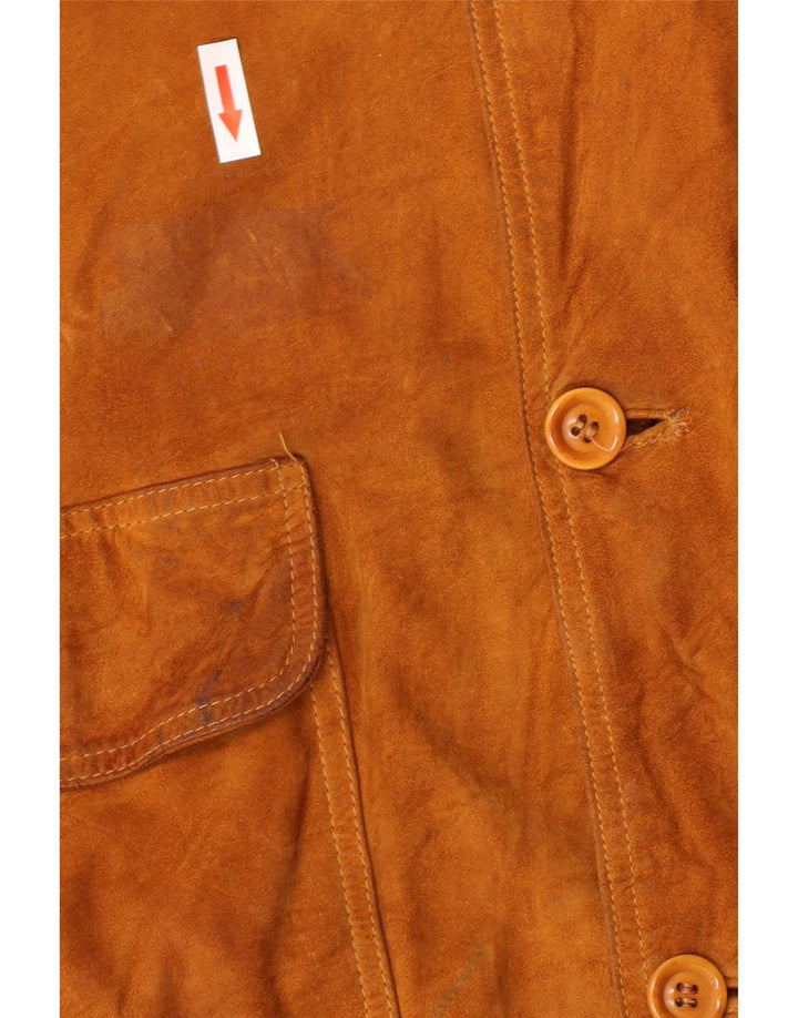 Harry&Moore Herre Ruskind Bomberjakke EU 56 3XL Beige Læder