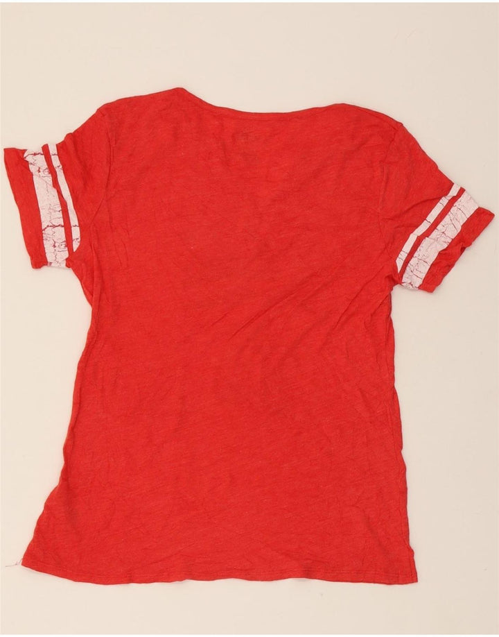 MAJESTIC Womens Graphic T-Shirt Top UK 18 XL Red Polyester Vintage Majestic and Second-Hand Majestic from Messina Hembry 
