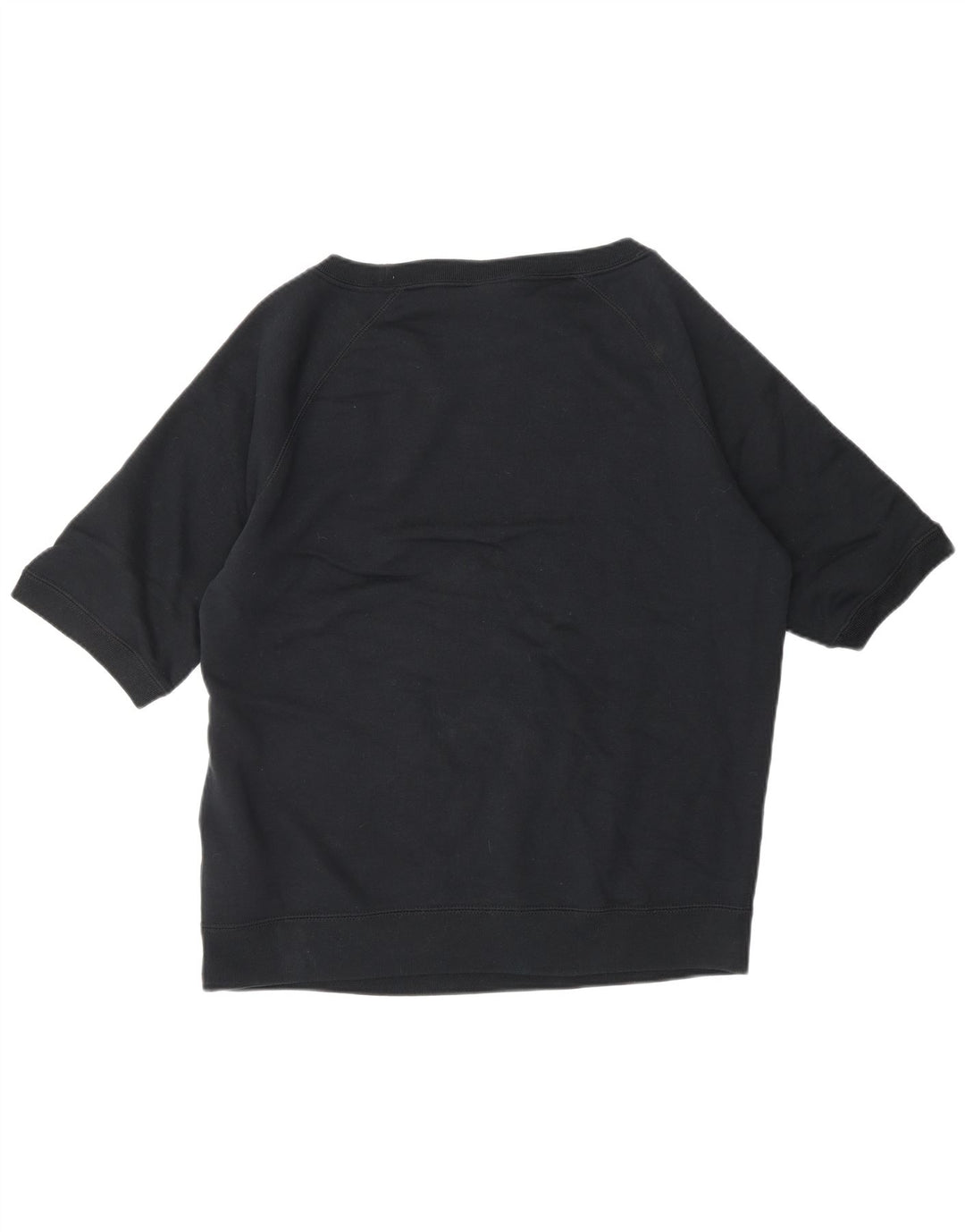 NIKE kortærmet sweatshirt til kvinder UK 16 Stor sort bomuld