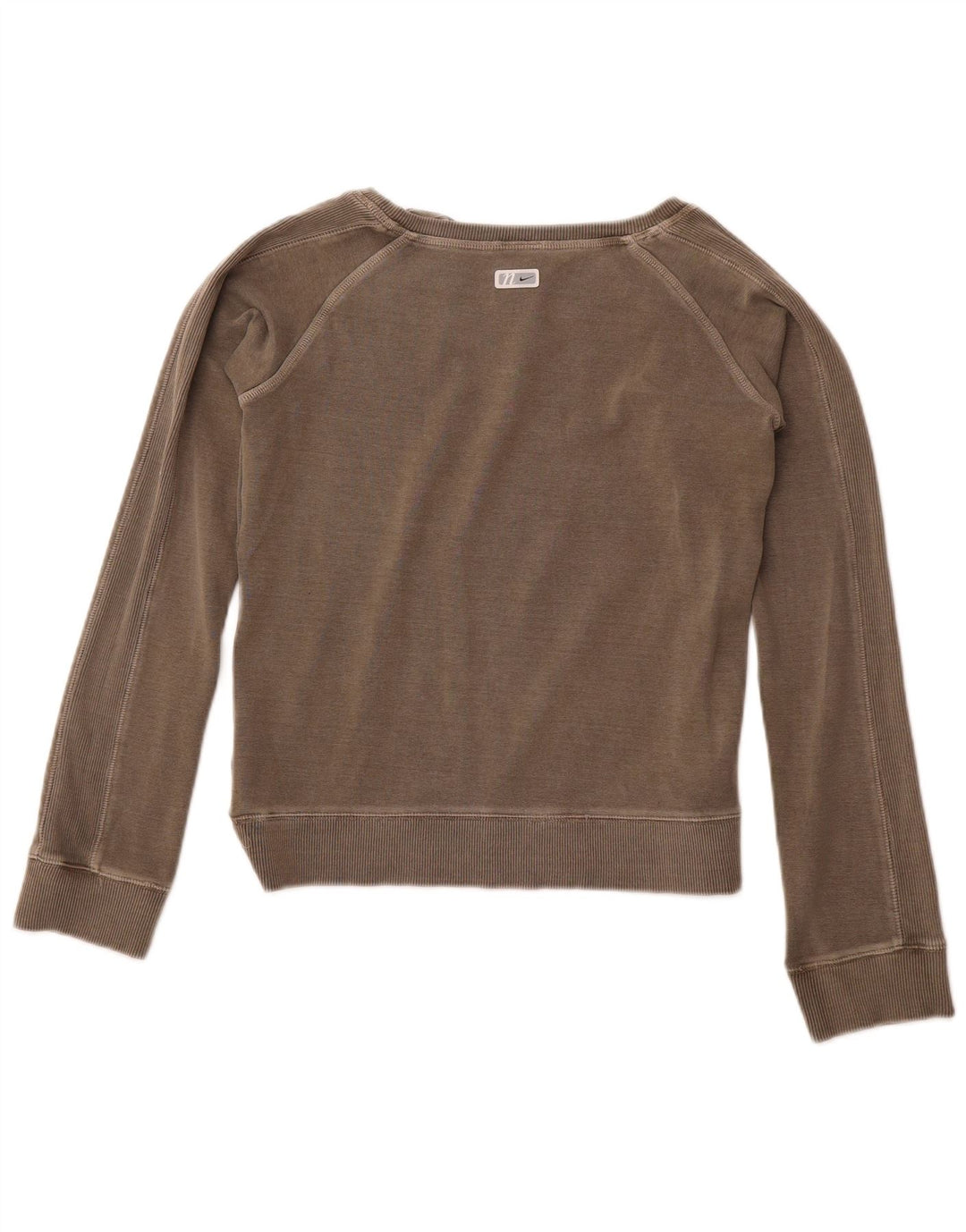 NIKE Womens Crop Sweatshirt Jumper UK 10/12 Medium Grey