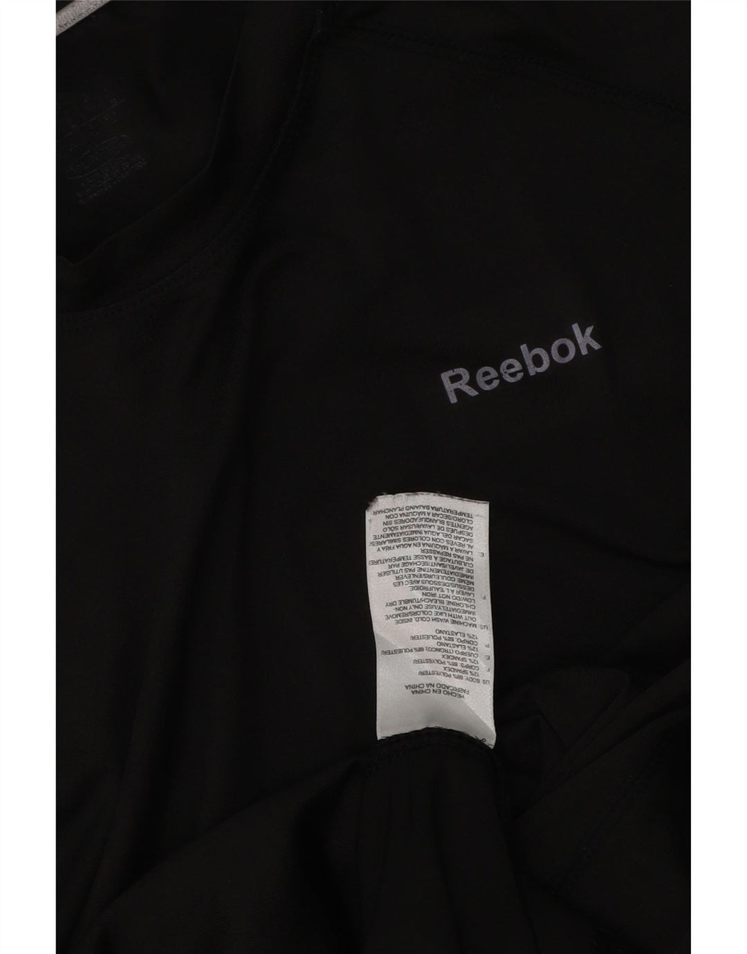 Reebok Herre Top Langærmet Lille Sort Polyester
