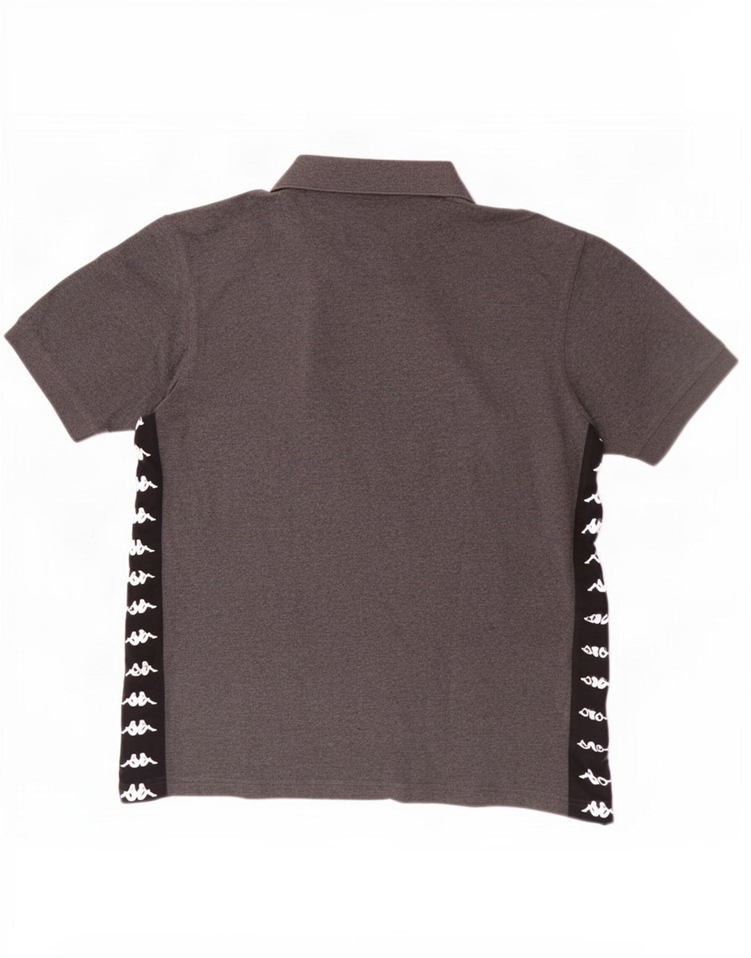 Kappa Herre grafisk poloshirt Stor grå Colourblock Bomuld