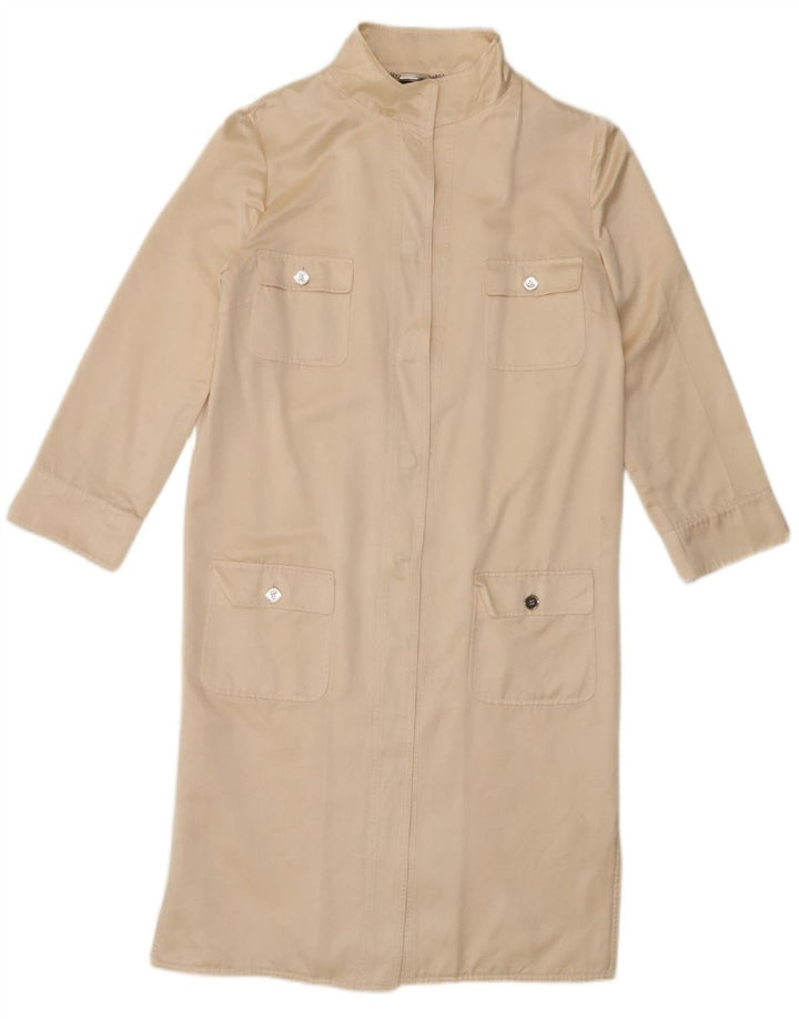 Dolce & Gabbana Dame Overfrakke UK 14 Medium Off White Silke