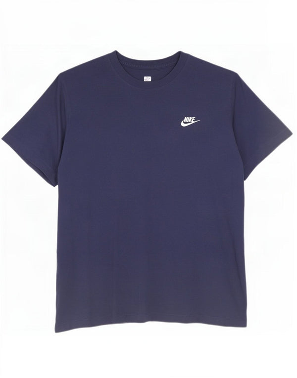 Nike Mens T-Shirt Top XL Navy Blue Cotton