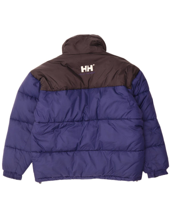 Helly Hansen Herre grafisk polstret jakke UK 40 Large Blue Colourblock Nylon