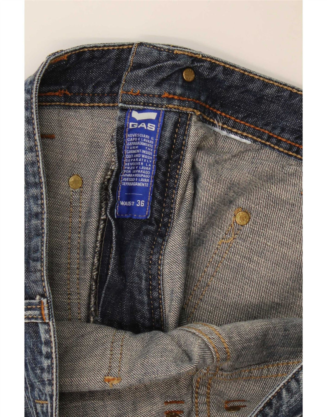 Gas Herre Jeans med brede ben W36 L36 Blå