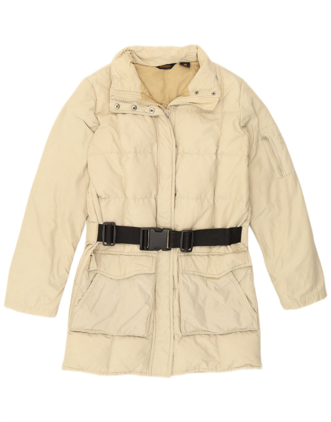 Woolrich Dame Loose Fit Polstret Jakke UK 6 XS Beige Polyamid