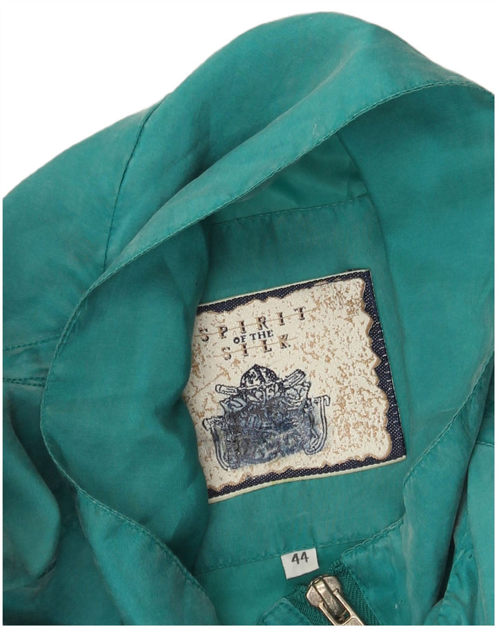 Vintage overfrakke til kvinder IT 44 Medium turkis silke