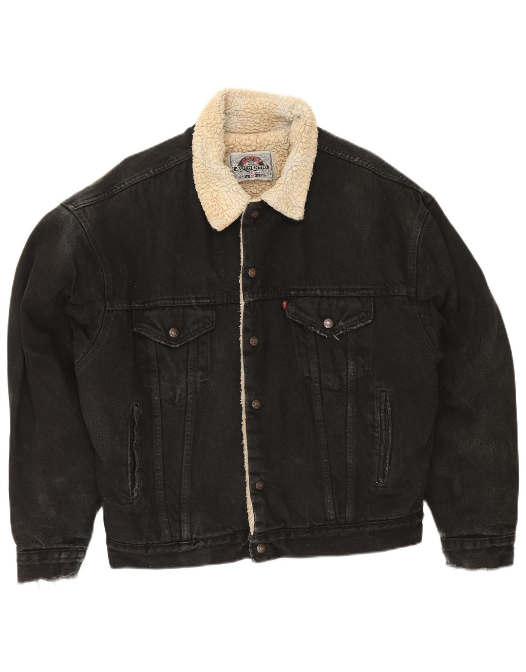 Levi's Herre Denim Sherpa Jacket UK 38 Medium Sort