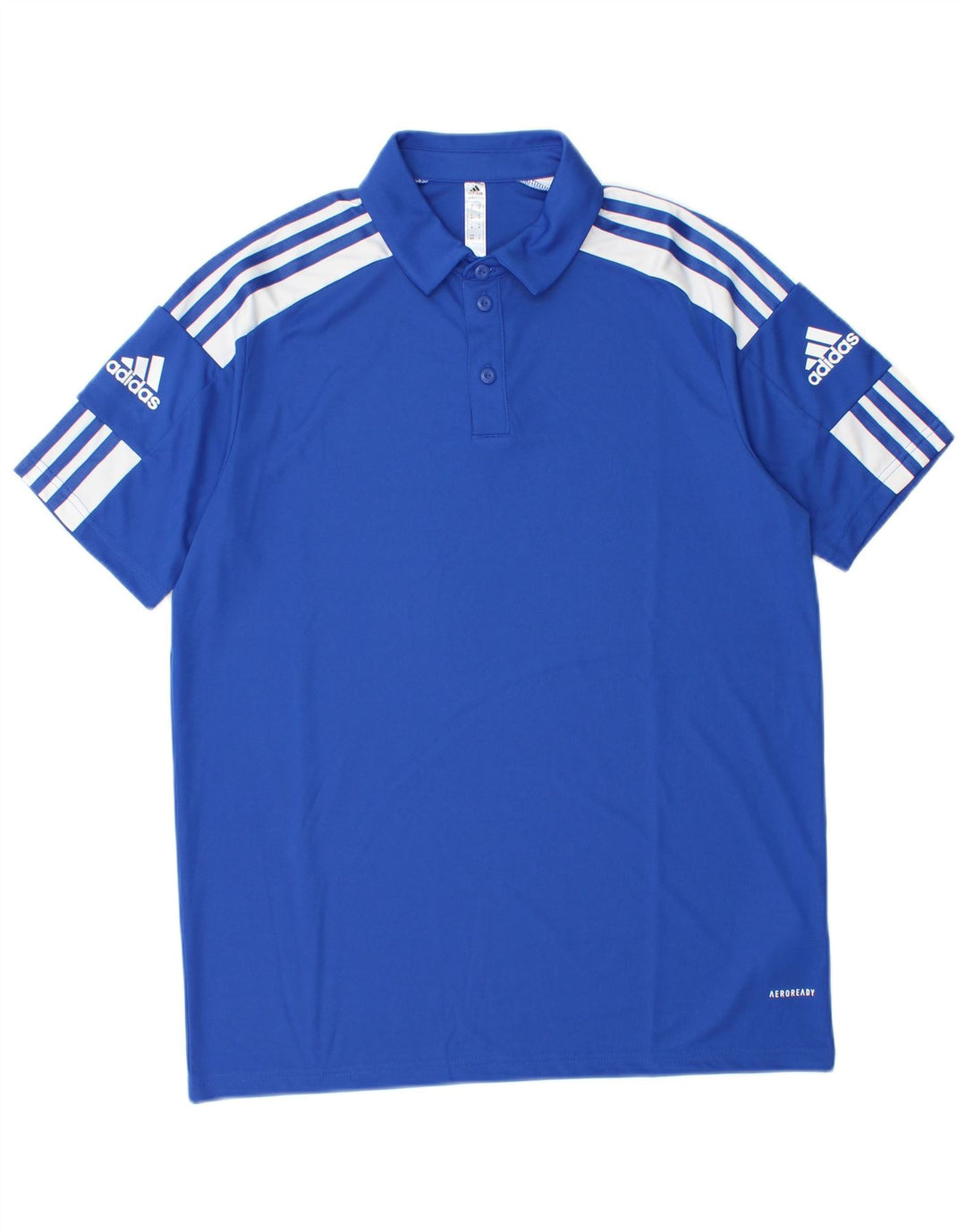 Adidas Herre Aeroready Grafisk Polo Shirt Medium Blue Polyester