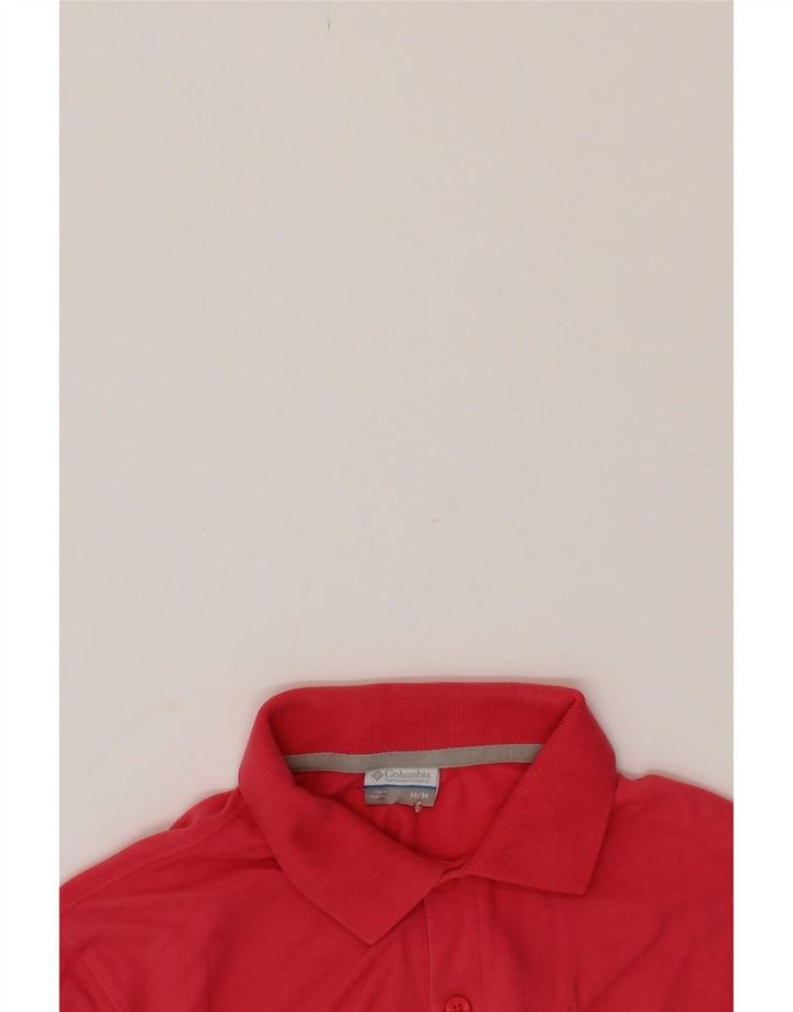 COLUMBIA Mens Polo Shirt Medium Pink Cotton Vintage Columbia and Second-Hand Columbia from Messina Hembry 
