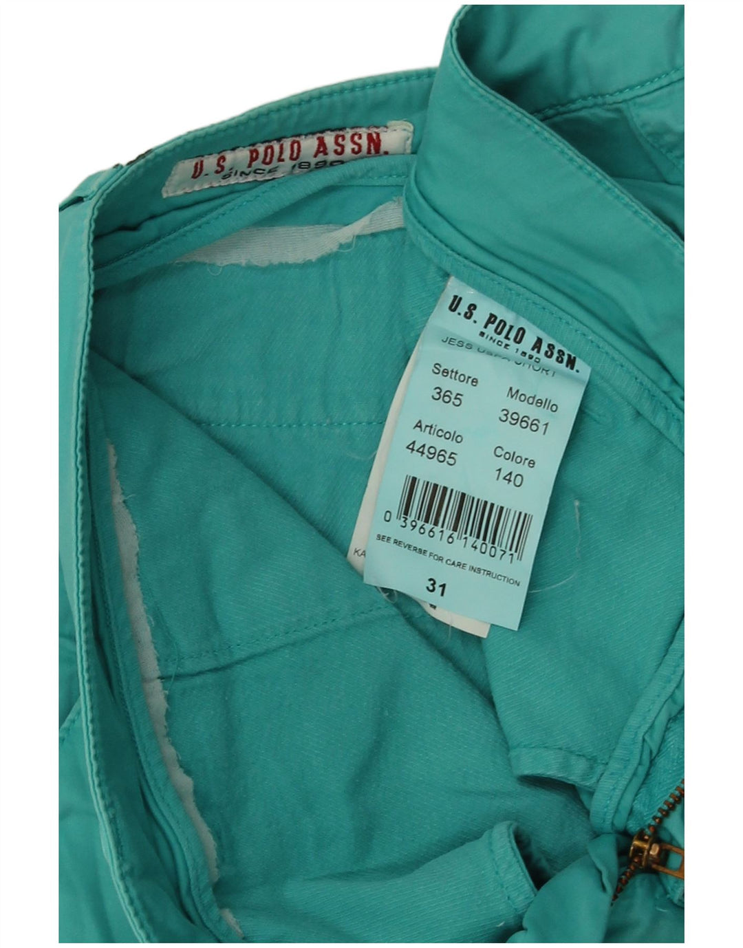 U.S. Polo Assn. Dame Hot Pants W31 Medium turkis bomuld