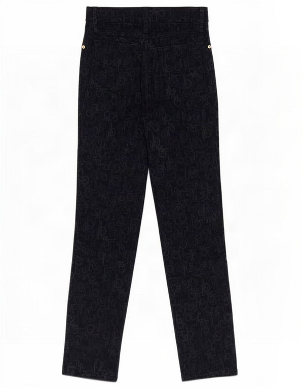 Roccobarocco Dame Grafiske Casual Bukser IT 40 Small W26 L29 Marineblå