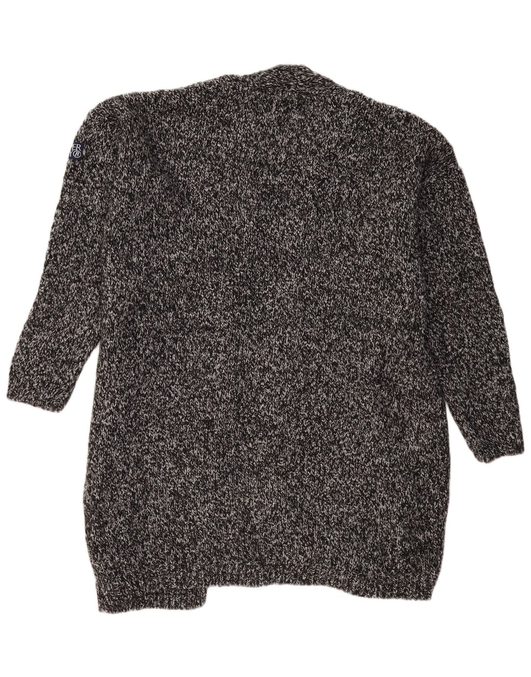 SUPERDRY Dame Oversized Longline cardigan sweater UK 18 XL Grå Flecked