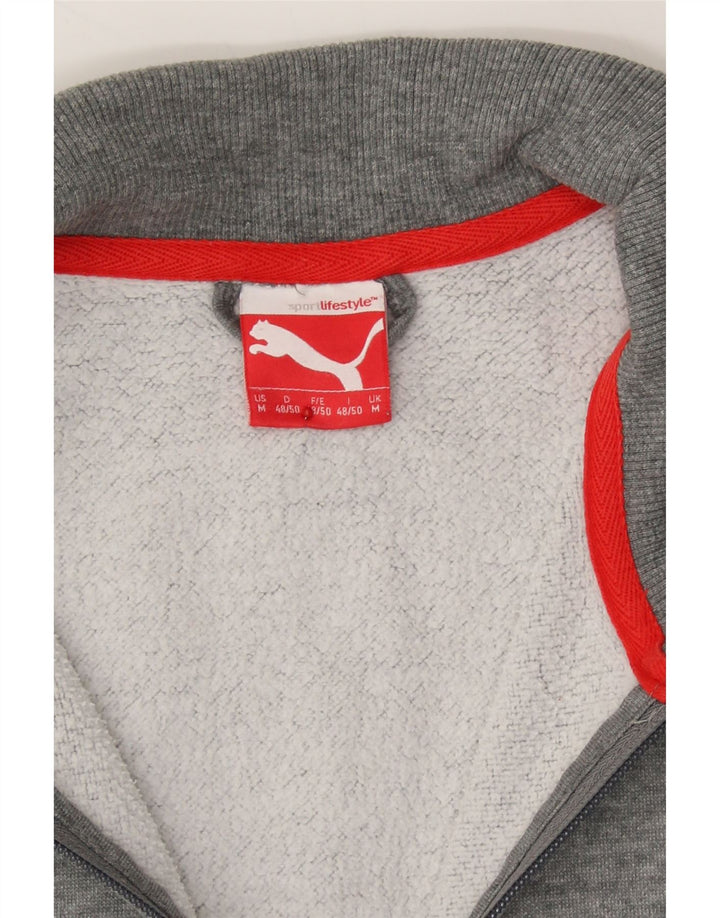 PUMA Mens Tracksuit Top Jacket Medium Grey Cotton Vintage Puma and Second-Hand Puma from Messina Hembry 