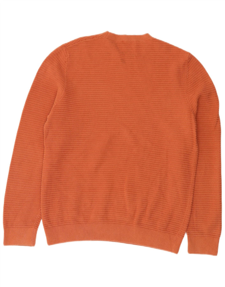 Cos Herre trøje med rund hals, stor orange bomuld