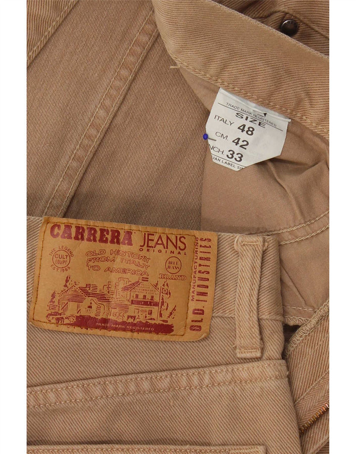 Carrera Straight Jeans til mænd W33 L29 Beige Bomuld