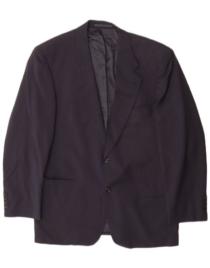 Hugo Boss Herre 2-knaps blazerjakke EU 52 XL Marineblå Virgin Wool