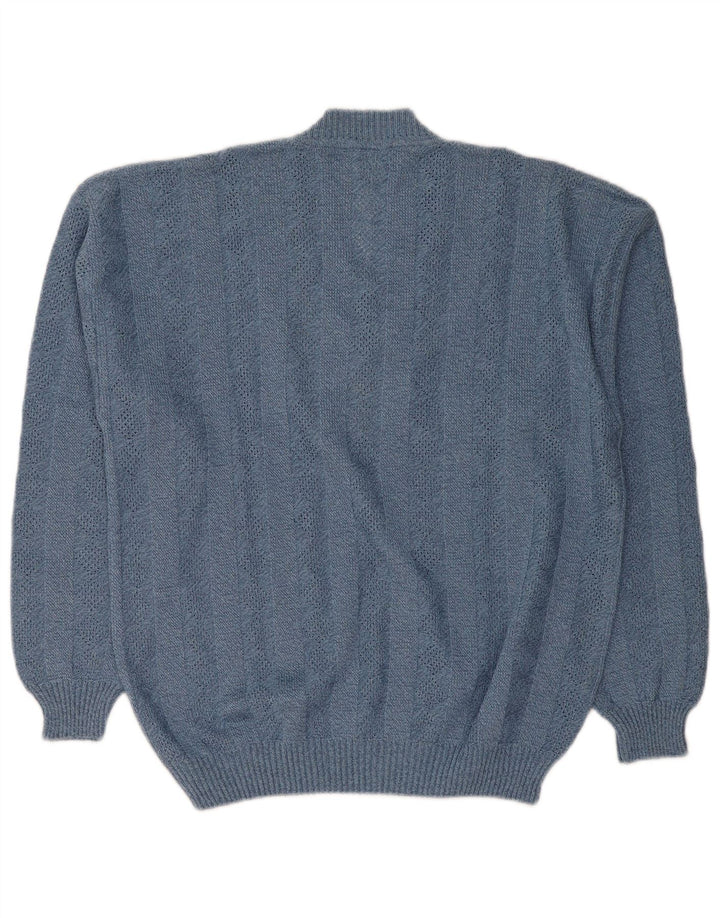Lasa Dame V-hals sweater IT 46/48 Large Blue Argyle/Diamond