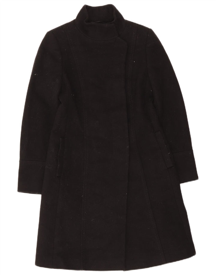 Massimo Dutti Dame Overfrakke EU 38 Lille Sort Uld
