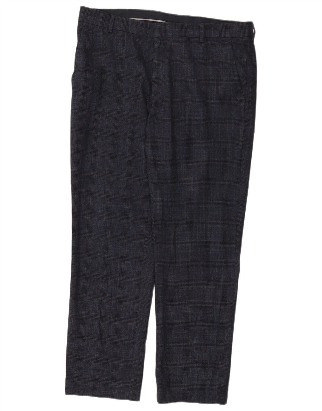 Marks & Spencer Chinobukser til mænd W34 L29 Marineblå Houndstooth