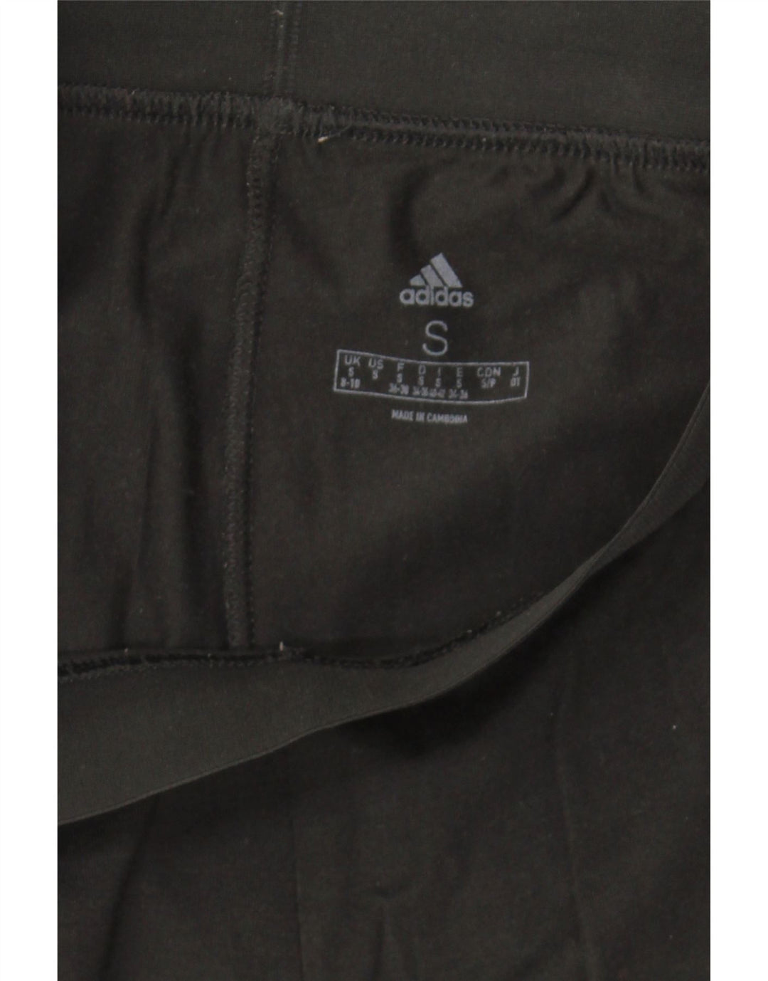 ADIDAS Womens Leggings UK 8/10 Small Black Polyester Vintage Adidas and Second-Hand Adidas from Messina Hembry 