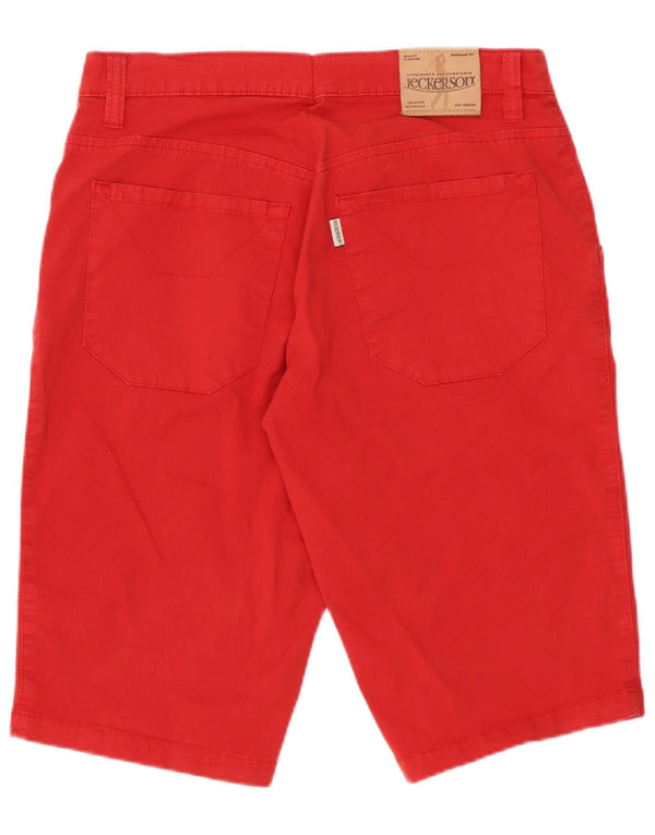 Jeckerson Womens High Waist denimshorts Medium W30 Red Cotton