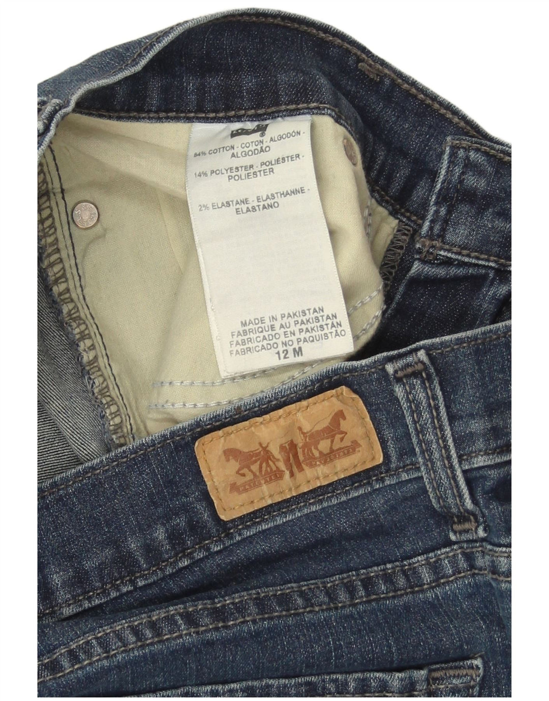 Levi's Dame 512 Bootcut Jeans US 12 Large W30 L31 Blå Bomuld