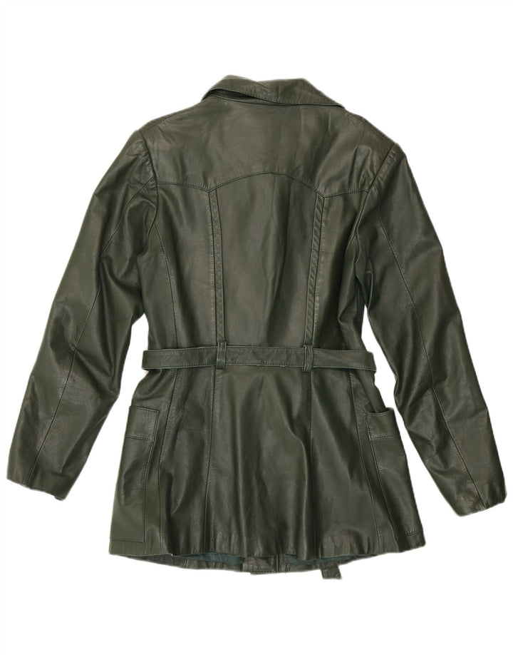 Vintage dame læderjakke IT 46 Large Green