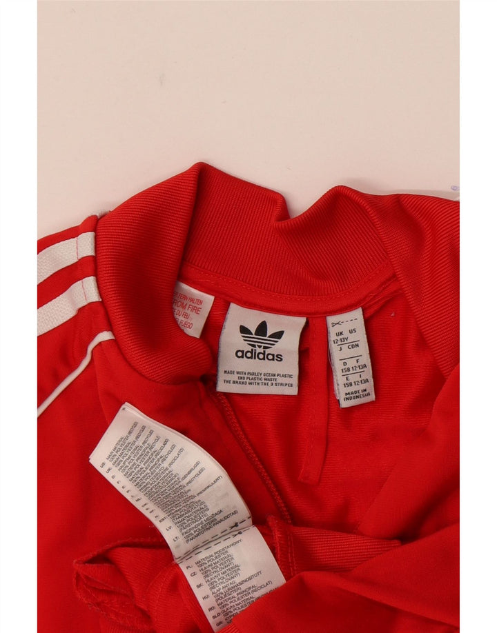 ADIDAS Træningsdragt til drenge Topjakke 12-13 År Stor Rød Polyester