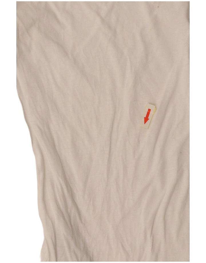 GAS Dame T-Shirt Top UK 12 Medium Hvid Bomuld