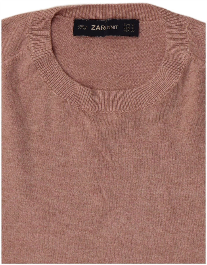 Zara Dame sweater med rund hals DK 8 Small Pink