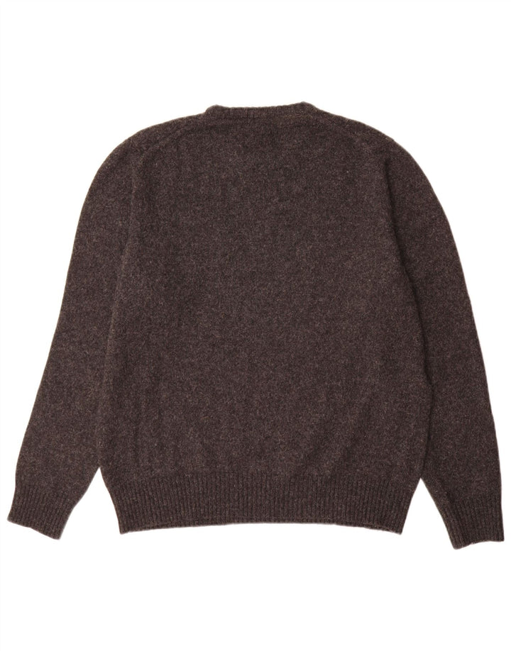 Trussardi Jeans Herre Crew Neck Jumper Sweater Stor Grå Uld