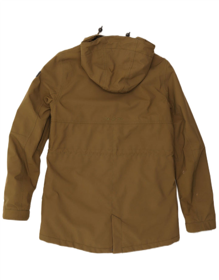 O'Neill Dame Hooded Parka Jacket UK 14 Stor Khaki Polyester