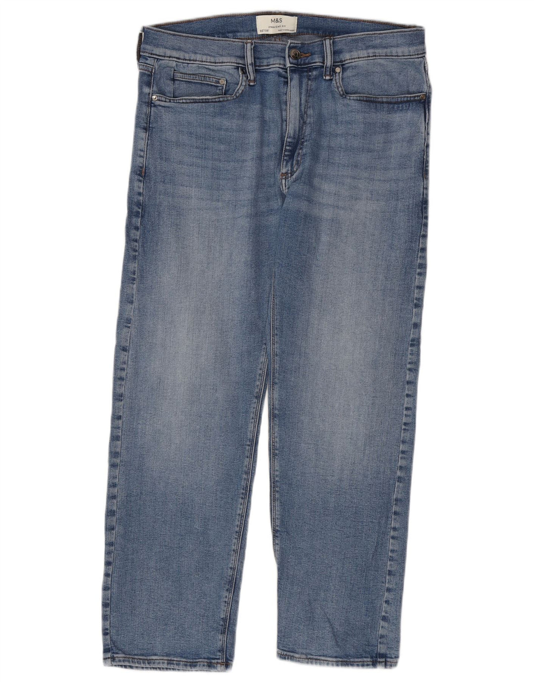 Marks & Spencer Straight Jeans til mænd W32 L29 blå bomuld