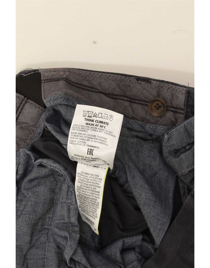 Marks & Spencer Herre Regular Chino Bukser W34 L29 Marineblå Bomuld