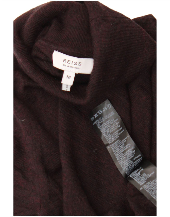 Reiss Herre rullehals sweater Medium Bourgogne uld