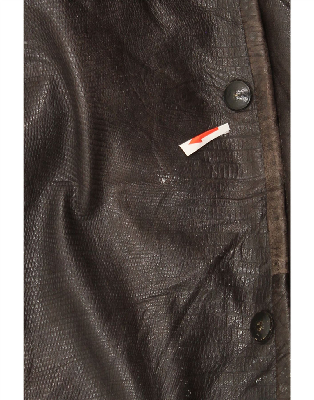 Vintage oversize læderjakke til kvinder EU 44 XL brunt læder