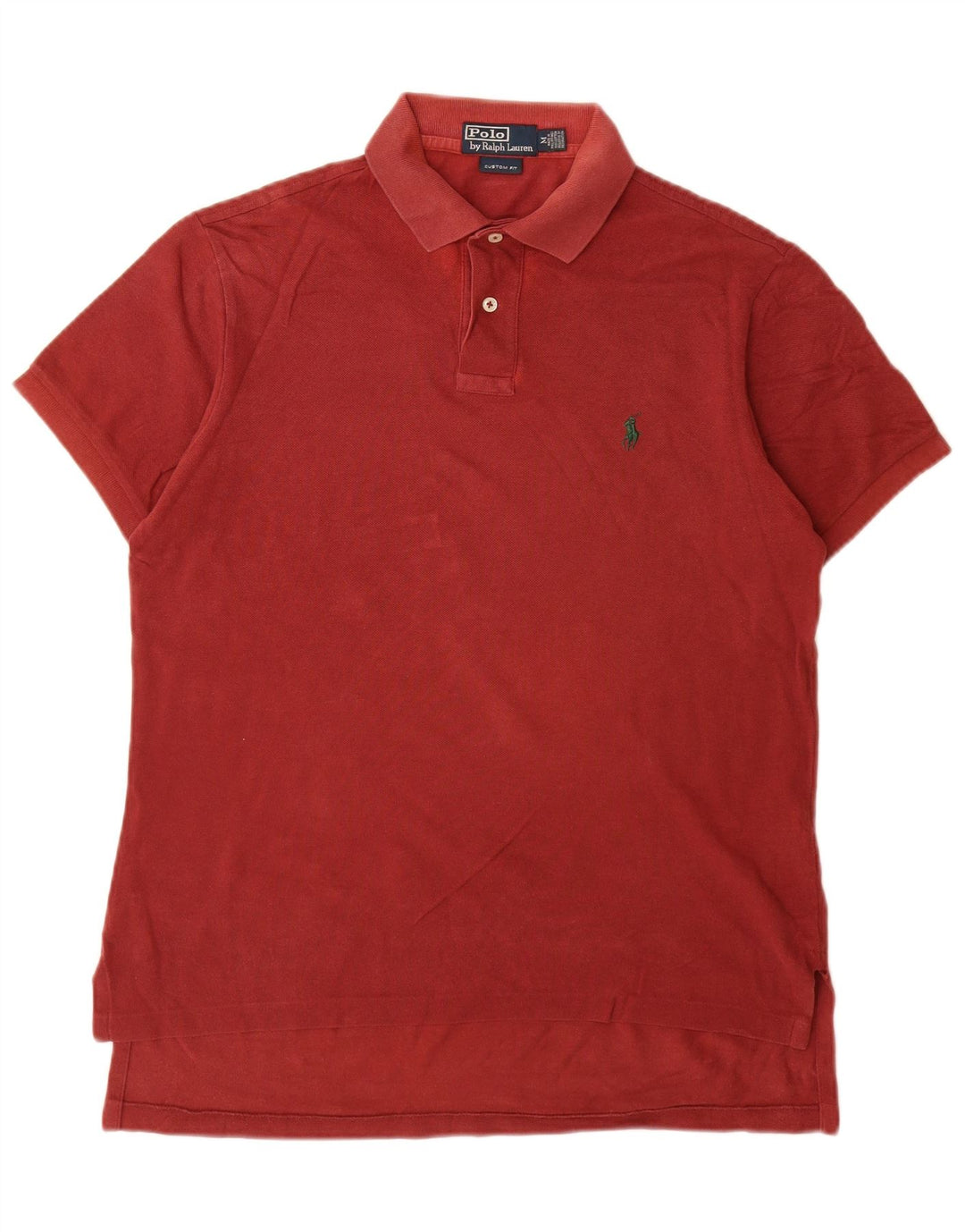 Polo Ralph Lauren Herre Custom Fit Polo Shirt Medium Rød Bomuld