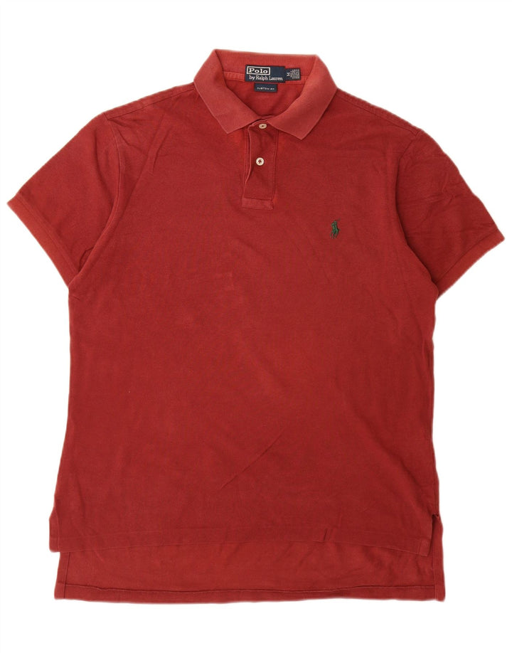Polo Ralph Lauren Herre Custom Fit Polo Shirt Medium Rød Bomuld