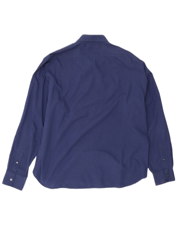 Yves Saint Laurent herreskjorte 2XL marineblå bomuld